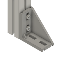 40-120-0 MODULAR SOLUTIONS ALUMINUM GUSSET 45MM X 90MM ANGLE WITH OUT HARDWARE